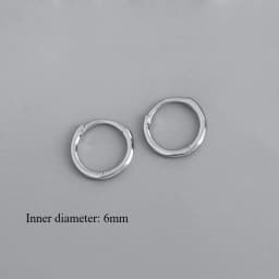 Minimalist CZ Cartilage Perforation 925 Sterling Silver Ear Needle Twist Round Earring Hoop Ear Buckle Gold Earrings For Women