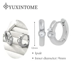 Minimalist CZ Cartilage Perforation 925 Sterling Silver Ear Needle Twist Round Earring Hoop Ear Buckle Gold Earrings For Women