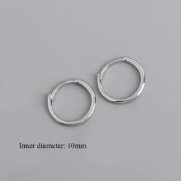 Minimalist CZ Cartilage Perforation 925 Sterling Silver Ear Needle Twist Round Earring Hoop Ear Buckle Gold Earrings For Women