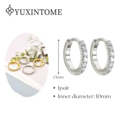 Minimalist CZ Cartilage Perforation 925 Sterling Silver Ear Needle Twist Round Earring Hoop Ear Buckle Gold Earrings For Women