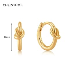 Minimalist CZ Cartilage Perforation 925 Sterling Silver Ear Needle Twist Round Earring Hoop Ear Buckle Gold Earrings For Women