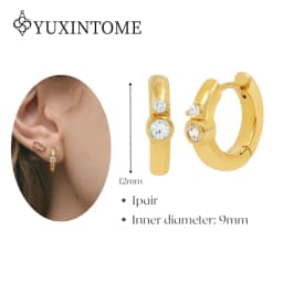 Minimalist CZ Cartilage Perforation 925 Sterling Silver Ear Needle Twist Round Earring Hoop Ear Buckle Gold Earrings For Women