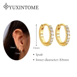 Minimalist CZ Cartilage Perforation 925 Sterling Silver Ear Needle Twist Round Earring Hoop Ear Buckle Gold Earrings For Women