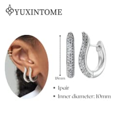 Minimalist CZ Cartilage Perforation 925 Sterling Silver Ear Needle Twist Round Earring Hoop Ear Buckle Gold Earrings For Women