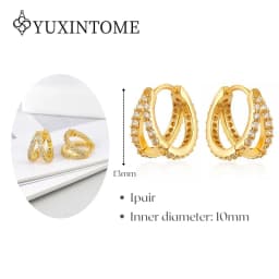 Minimalist CZ Cartilage Perforation 925 Sterling Silver Ear Needle Twist Round Earring Hoop Ear Buckle Gold Earrings For Women