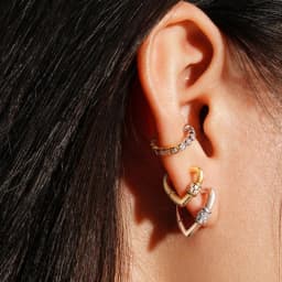 Minimalist CZ Cartilage Perforation 925 Sterling Silver Ear Needle Twist Round Earring Hoop Ear Buckle Gold Earrings For Women