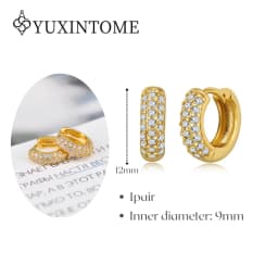 Minimalist CZ Cartilage Perforation 925 Sterling Silver Ear Needle Twist Round Earring Hoop Ear Buckle Gold Earrings For Women