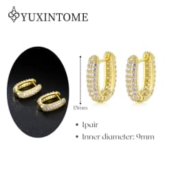 Minimalist CZ Cartilage Perforation 925 Sterling Silver Ear Needle Twist Round Earring Hoop Ear Buckle Gold Earrings For Women