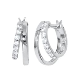 Minimalist CZ Cartilage Perforation 925 Sterling Silver Ear Needle Twist Round Earring Hoop Ear Buckle Gold Earrings For Women