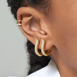 Minimalist CZ Cartilage Perforation 925 Sterling Silver Ear Needle Twist Round Earring Hoop Ear Buckle Gold Earrings For Women