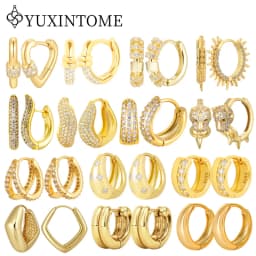 Minimalist CZ Cartilage Perforation 925 Sterling Silver Ear Needle Twist Round Earring Hoop Ear Buckle Gold Earrings For Women