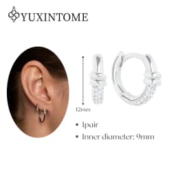 Minimalist CZ Cartilage Perforation 925 Sterling Silver Ear Needle Twist Round Earring Hoop Ear Buckle Gold Earrings For Women
