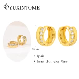 Minimalist CZ Cartilage Perforation 925 Sterling Silver Ear Needle Twist Round Earring Hoop Ear Buckle Gold Earrings For Women