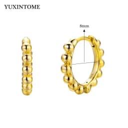 Minimalist CZ Cartilage Perforation 925 Sterling Silver Ear Needle Twist Round Earring Hoop Ear Buckle Gold Earrings For Women