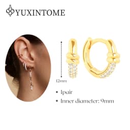 Minimalist CZ Cartilage Perforation 925 Sterling Silver Ear Needle Twist Round Earring Hoop Ear Buckle Gold Earrings For Women