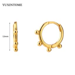 Minimalist CZ Cartilage Perforation 925 Sterling Silver Ear Needle Twist Round Earring Hoop Ear Buckle Gold Earrings For Women
