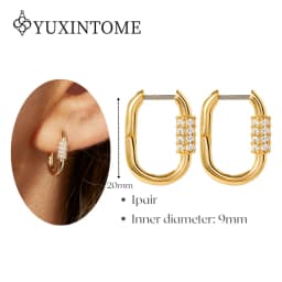 Minimalist CZ Cartilage Perforation 925 Sterling Silver Ear Needle Twist Round Earring Hoop Ear Buckle Gold Earrings For Women