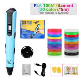 2025 New 3D Printing Pen LCD Display Screen 1.75mm ABS/PLA 0.7mm Diameter Material Kids DIY Drawing Pen Birthday Gifts Christmas