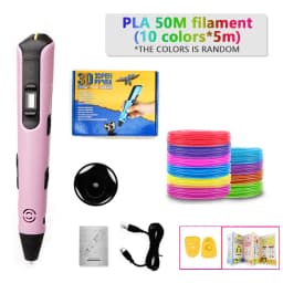 2025 New 3D Printing Pen LCD Display Screen 1.75mm ABS/PLA 0.7mm Diameter Material Kids DIY Drawing Pen Birthday Gifts Christmas