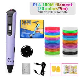 2025 New 3D Printing Pen LCD Display Screen 1.75mm ABS/PLA 0.7mm Diameter Material Kids DIY Drawing Pen Birthday Gifts Christmas