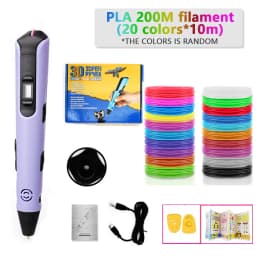 2025 New 3D Printing Pen LCD Display Screen 1.75mm ABS/PLA 0.7mm Diameter Material Kids DIY Drawing Pen Birthday Gifts Christmas