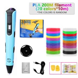2025 New 3D Printing Pen LCD Display Screen 1.75mm ABS/PLA 0.7mm Diameter Material Kids DIY Drawing Pen Birthday Gifts Christmas