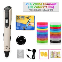 2025 New 3D Printing Pen LCD Display Screen 1.75mm ABS/PLA 0.7mm Diameter Material Kids DIY Drawing Pen Birthday Gifts Christmas