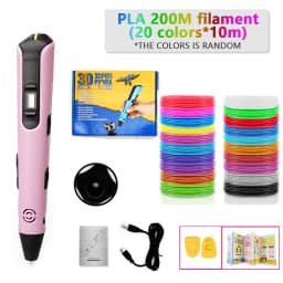 2025 New 3D Printing Pen LCD Display Screen 1.75mm ABS/PLA 0.7mm Diameter Material Kids DIY Drawing Pen Birthday Gifts Christmas