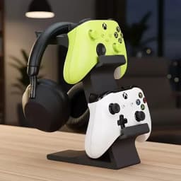 Universal Dual Game Controller And Headphone Stand Multi-Functional Storage Rack for Gaming Headsets And Joysticks