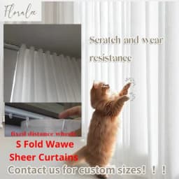 S Fold Wave White Tulle Customized Quality Window Sheer Curtains for Living Room Bedroom Decor Voile Yarn Luxury Chiffon창문커텐