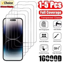 1-5Pcs Tempered Glass for IPhone 18 16 15 14 13 12 11 Pro Max Screen Protector for iPhone Air 16e 7 8 SE X XS XR Protective Film