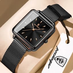 POEDAGAR Top Exquisite Ladies Clock Waterproof Stainless Steel Woman Wristwatch Square Quartz Elegant Women's Watches Reloj Gift