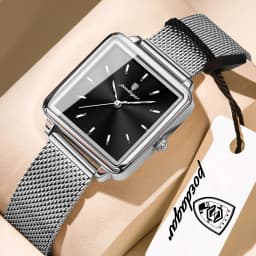 POEDAGAR Top Exquisite Ladies Clock Waterproof Stainless Steel Woman Wristwatch Square Quartz Elegant Women's Watches Reloj Gift