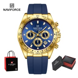 Original Brand NAVIFORCE New Men's Quartz Clock Silicone Strap Chronograph Luminous Watch Relogio Masculino Package Gifts 2026