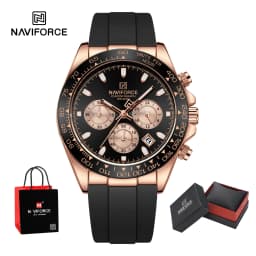 Original Brand NAVIFORCE New Men's Quartz Clock Silicone Strap Chronograph Luminous Watch Relogio Masculino Package Gifts 2026