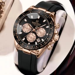 Original Brand NAVIFORCE New Men's Quartz Clock Silicone Strap Chronograph Luminous Watch Relogio Masculino Package Gifts 2026