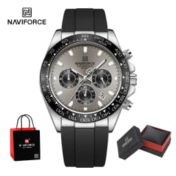 Original Brand NAVIFORCE New Men's Quartz Clock Silicone Strap Chronograph Luminous Watch Relogio Masculino Package Gifts 2026