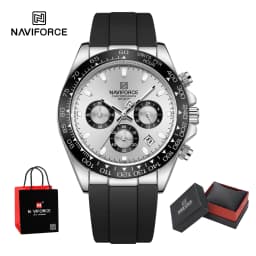 Original Brand NAVIFORCE New Men's Quartz Clock Silicone Strap Chronograph Luminous Watch Relogio Masculino Package Gifts 2026