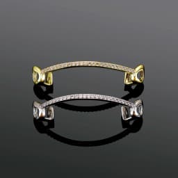 TOPGRILLZ Hip Hop Rapper Accessories Bar Grillz Set Gold Plated Copper Iced Out Top&Bottom Tooth Grills For Men&Women