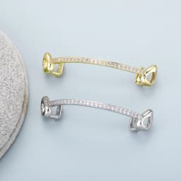 TOPGRILLZ Hip Hop Rapper Accessories Bar Grillz Set Gold Plated Copper Iced Out Top&Bottom Tooth Grills For Men&Women