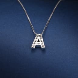 Simple 925 Silver Moissanite 26 Letter Pendant Necklace Fashion Women A-Z Initials Choker Clavicle Chain Jewelry Christmas Gifts