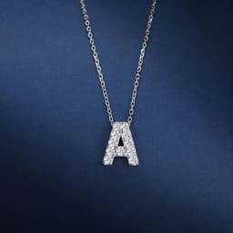 Simple 925 Silver Moissanite 26 Letter Pendant Necklace Fashion Women A-Z Initials Choker Clavicle Chain Jewelry Christmas Gifts