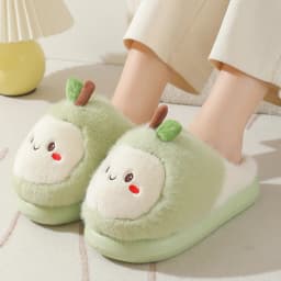 New Adorable Fruit Slippers for Winter Woman Warm Fluffy Slide Shoes Home Cloud Slipper Women Lovely Strawberry Shoe Room Scuff