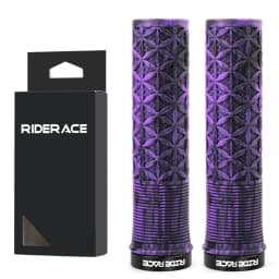 RIDERACE Mountain Bike Handlebar Grips Lock on MTB Folding Bicycle Soft TPR Rubber Non-slip Mixed Color Cycling Handle Bar Grips