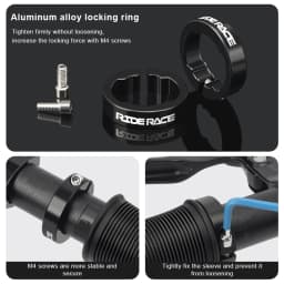 RIDERACE Mountain Bike Handlebar Grips Lock on MTB Folding Bicycle Soft TPR Rubber Non-slip Mixed Color Cycling Handle Bar Grips