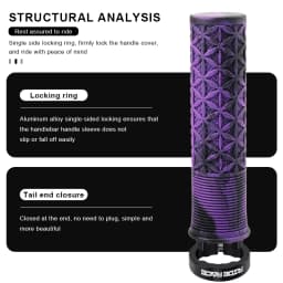 RIDERACE Mountain Bike Handlebar Grips Lock on MTB Folding Bicycle Soft TPR Rubber Non-slip Mixed Color Cycling Handle Bar Grips