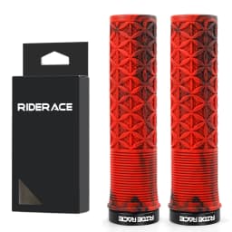 RIDERACE Mountain Bike Handlebar Grips Lock on MTB Folding Bicycle Soft TPR Rubber Non-slip Mixed Color Cycling Handle Bar Grips