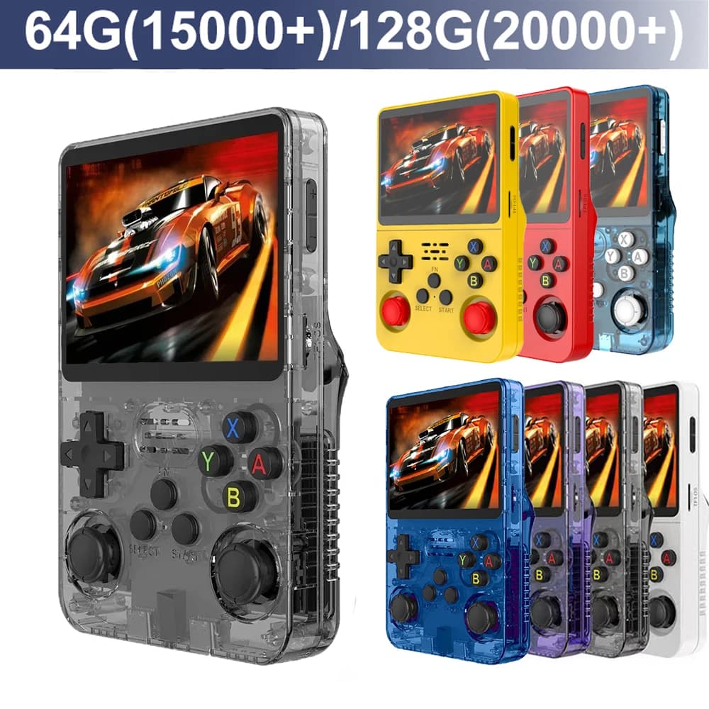 R36S Retro Handheld Game Console Linux System 3.5 Inch IPS Screen Portable Pocket Video Player 64GB 128GB Games Kid Boy Gifts