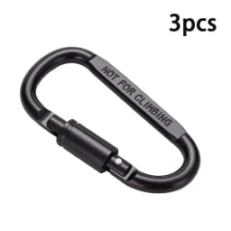 3/5Pcs Aluminum Alloy with Lock D-Shaped Carabiner Multi-Color Keychain Camping Hiking Sports Backpack Buckle Outdoor Tool