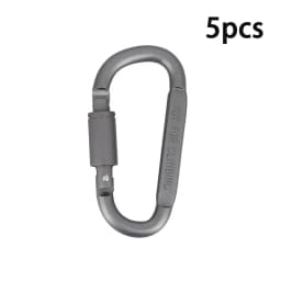 3/5Pcs Aluminum Alloy with Lock D-Shaped Carabiner Multi-Color Keychain Camping Hiking Sports Backpack Buckle Outdoor Tool